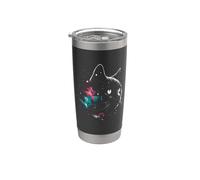 Chat Galaxy - Univers chat vintage propriétaire de chaton amoureux des chatons Gobelet isotherme en acier inoxydable double paroi