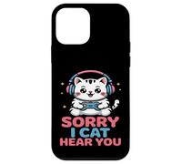 Chat Gamer Mignon Sorry I Can't Hear You Coque pour iPhone 12 Mini