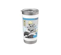 Chat Gaming Surf Great Wave Kawaii Vaporwave Anime Gobelet isotherme en acier inoxydable double paroi