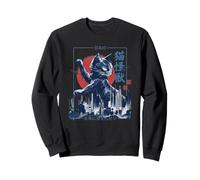 Chat géant Japonais Monster Catzilla Attack - Pinceau à Encre Sweatshirt