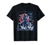 Chat géant Japonais Monster Catzilla Attack - Pinceau à Encre T-Shirt