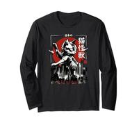 Chat géant Japonais Monster City Attack - Pinceau à Encre Manche Longue