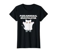 Chat Ghost Hunting Paranormal Investigator Purranormal T-Shirt Graphique avec Valeur