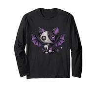 Chat Gothique Kawaii en Patchwork Mignon Chat Emo Gothique Manche Longue
