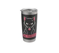 Chat Gothique Sombre Emo Punk Creepy Rebelle Anti Princesse Gobelet isotherme en acier inoxydable double paroi