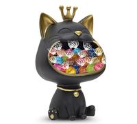 Chat Gourmand Lindor | Vide Poche Noir Garni d'un Assortiment de 20 chocolats Lindt aux Saveurs Originales et Exclusives | Coffret Original Prêt à Offrir
