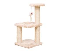 Chat Griffoir Escalade Cadre Résistant Sisal Arbre À avec Jouets Poisson Chaton Aire De Jeux Meubles for Animaux Compagnie Fournitures éCurie(Beige)