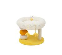 Chat Griffoirs Cadre d'escalade for Animaux De Compagnie avec Lit en Molleton Nid Hiver Chaud Chats Mignon Poulet Forme Maison Multifonctionnelle éCurie