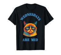 Chat Grincheux drôle Qui n'aime Pas Les mercredis T-Shirt