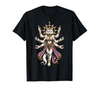 Chat Gris déesse céleste Fantaisie Mystique Femme Fille T-Shirt