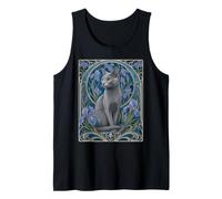 Chat Gris élégant Art Nouveau Russe Bleu Débardeur