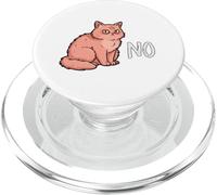Chat Grognon Dit Non Humour Amoureux des Chats PopSockets PopGrip pour MagSafe
