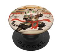 Chat Guerrier Chinois Chinois Chibi - Meow Kung Fu Art Vintage PopSockets PopGrip Adhésif
