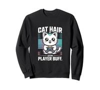 Chat Hair Extra Player Buff Retro Gamer Sweatshirt