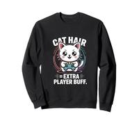 Chat Hair Extra Player Buff Retro Gamer Sweatshirt