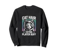Chat Hair Extra Player Buff Retro Gamer Sweatshirt