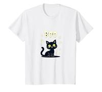Chat Halloween Boo Kitty Fantômes effrayants Mignon Drôle T-Shirt, Enfant, Blanc, 2 Ans
