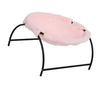 Chat Hamac, Lit de Chat surélevé Swing Li Lit de de Dormant Les Fournitures de avec des Cadres de Fer Lourds de Chien de Compagnie Hamac pour Chaton Chiot Dormant, 16.54x16.54x9.65in (Style