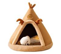 Chat House For Cats & Dogs - Wipt Elk Yurt Pet Houses, Lit Intérieur Confortable Pliable | Nid De Sommeil De La Grotte Chaude Pour Dogz Moyen Et Catz, Refuge Pour Animaux De Compagnie Confortable Pour