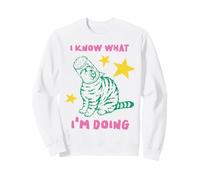 Chat Humoristique avec Inscription « I Know What I'm Doing » Sweatshirt