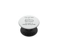 Chat I'm Not Lazy I'm Just in Energy Saving Mode PopSockets PopGrip Adhésif