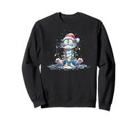 Chat Incroyable dans Le Style de Noël pour Les Amateurs de guirlandes Lumineuses Sweatshirt