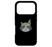 Chat indigène Raton Laveur avec Coiffe et Plumes Coque pour iPhone 17 Pro