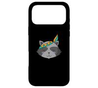 Chat indigène Raton Laveur avec Coiffe et Plumes Coque pour iPhone 17 Pro Max