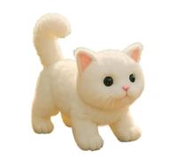Chat interactif - 30 cm | Peluche Gadtto - Talking Cat Stuffed Animal Toy - Robotique électrique avec Sons et mouvements pour Filles garçons Blanc Doux Lavable Cadeau Noël