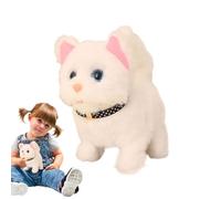 Chat interactif en peluche - Chat robotique qui aboie et jouet de marche, chat électronique pour