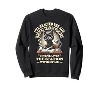 Chat I've Reached The-Age When My Train of Thought Cat Saying Sweatshirt