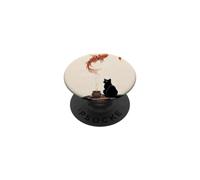 Chat Japonais Assis à Une Bougie Koi Fish Nishikigoi PopSockets PopGrip Adhésif