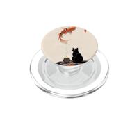Chat Japonais Assis à Une Bougie Koi Fish Nishikigoi PopSockets PopGrip pour MagSafe