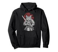 Chat Japonais Katana Japon Samouraï Sweat à Capuche