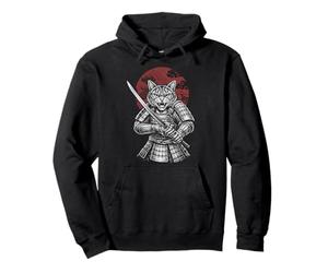 Chat Japonais Katana Japon Samouraï Sweat à Capuche