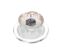 Chat Japonais Mignon endormi sous Un Cerisier en Fleurs Sakura PopSockets PopGrip pour MagSafe