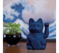 Chat japonais porte bonheur maneki neko bleu marine