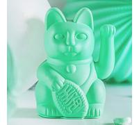 Chat japonais porte bonheur maneki neko couleur menthe