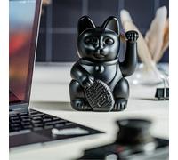 Chat japonais porte bonheur maneki neko noir mat
