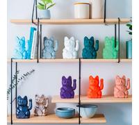 Chat japonais porte bonheur maneki neko violet