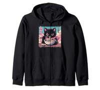 Chat Japonais Ramen Mignon Ukiyoe Art Tout-Petits Filles Enfants Femmes Sweat à Capuche