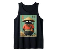 Chat Japonais Vintage Samouraï Sumi-e Traveler Warrior Anime Débardeur