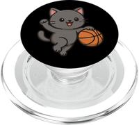 Chat Jouant au Basket-Ball Mignon Kawaii Sports Cat PopSockets PopGrip pour MagSafe