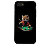 Chat Jouant au Billard Cool Funny Cats Coque pour iPhone SE (2020) / 7/8