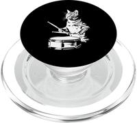 Chat Jouant de la Batterie Musique Chaton Batteur Fans PopSockets PopGrip pour MagSafe