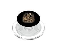 Chat Jouant de la Guitare Acoustique Pleine Lune Nuit PopSockets PopGrip pour MagSafe