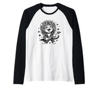 Chat Jouant de la Guitare années 80 Cheveux Glam Heavy Metal Rock Music Manche Raglan