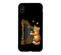 Chat Jouant de la Harpe Harpiste Musicien Chat Amusant Coque pour iPhone XS Max