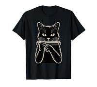 Chat Jouant de l'harmonica Blues Musique T-Shirt