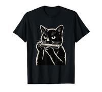 Chat Jouant de l'harmonica Blues Musique T-Shirt